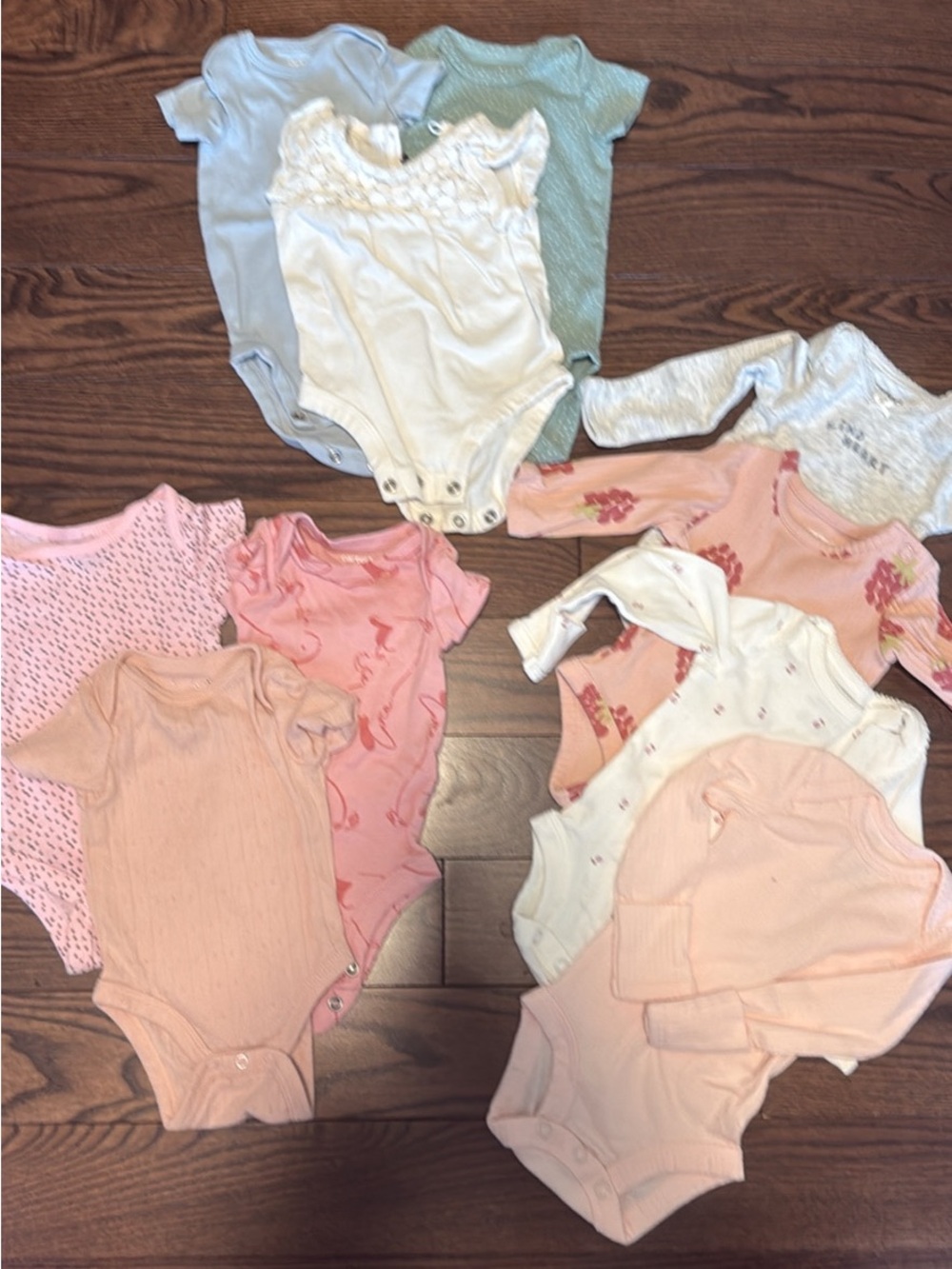 Baby Girls Mixed Pink & Pastel One-Piece Bodysuit Set